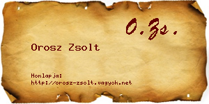 Orosz Zsolt névjegykártya